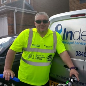 Darran Yates, Incredible Window Cleaning, CSR, charity bike ride, Action for Pulmonary Fibrosis